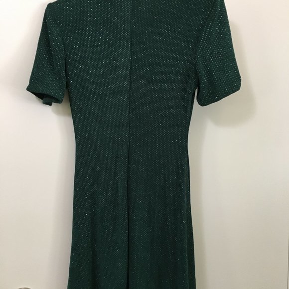 Women’s Vintage Green Sparkle Dress - Picture 5 of 6